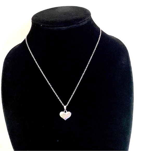 First Communion Necklace Heart Rhinestone - Picture 3 of 7